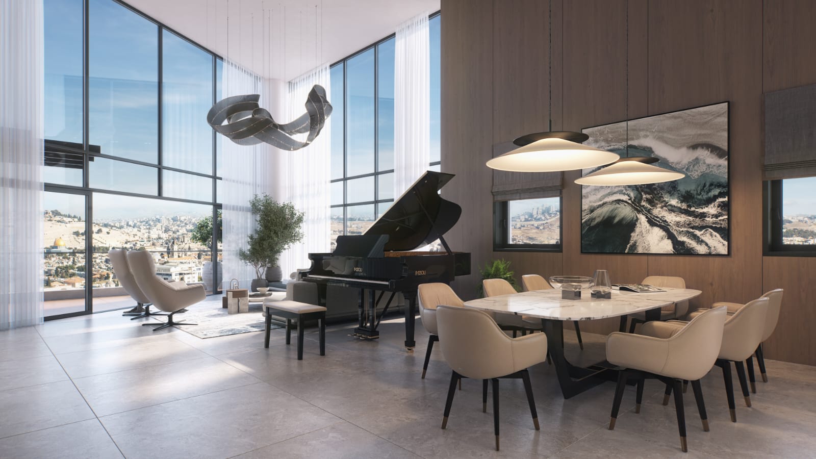 Jerusalem Penthouse Living Room